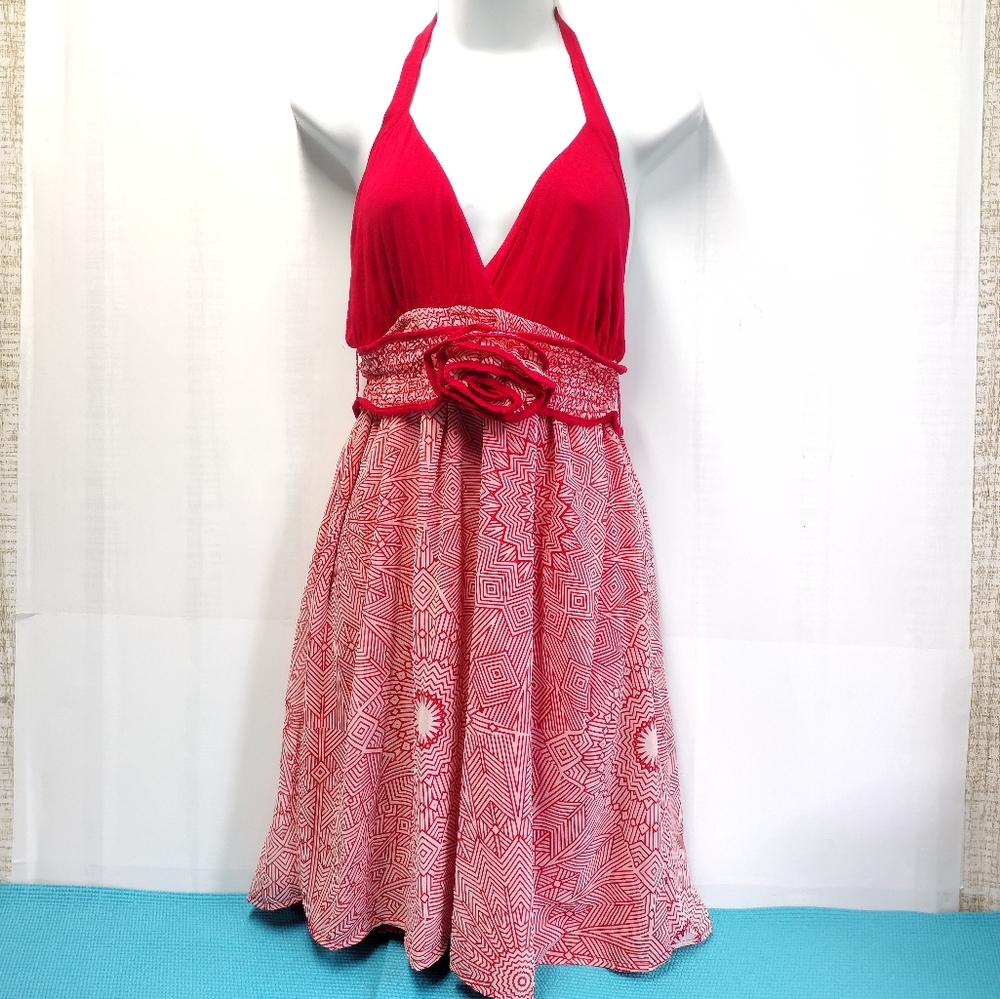 NEW Vavavoom Sexy Halter Summer Dress Empire Waist Size M